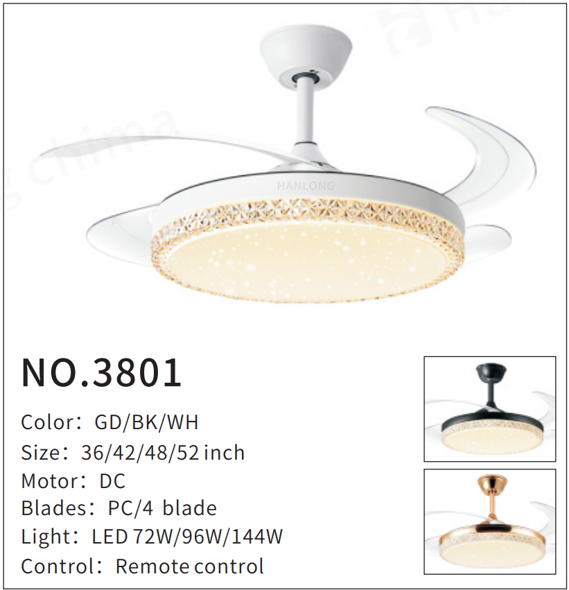 LUMINARA 3801 SMART LED CEILING FAN
