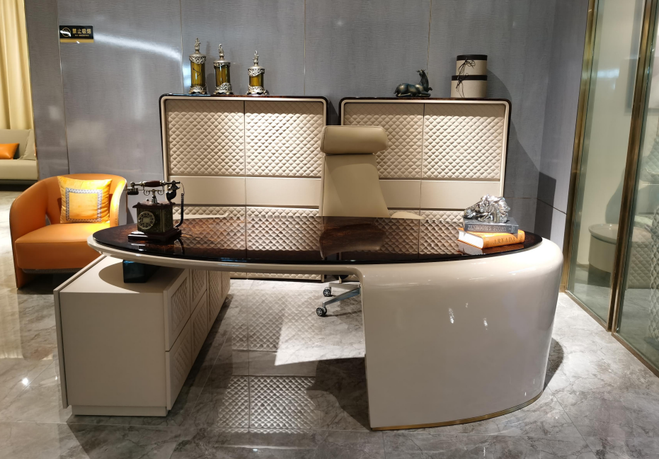 Bentley Series Executive Desk with Side Cabinet