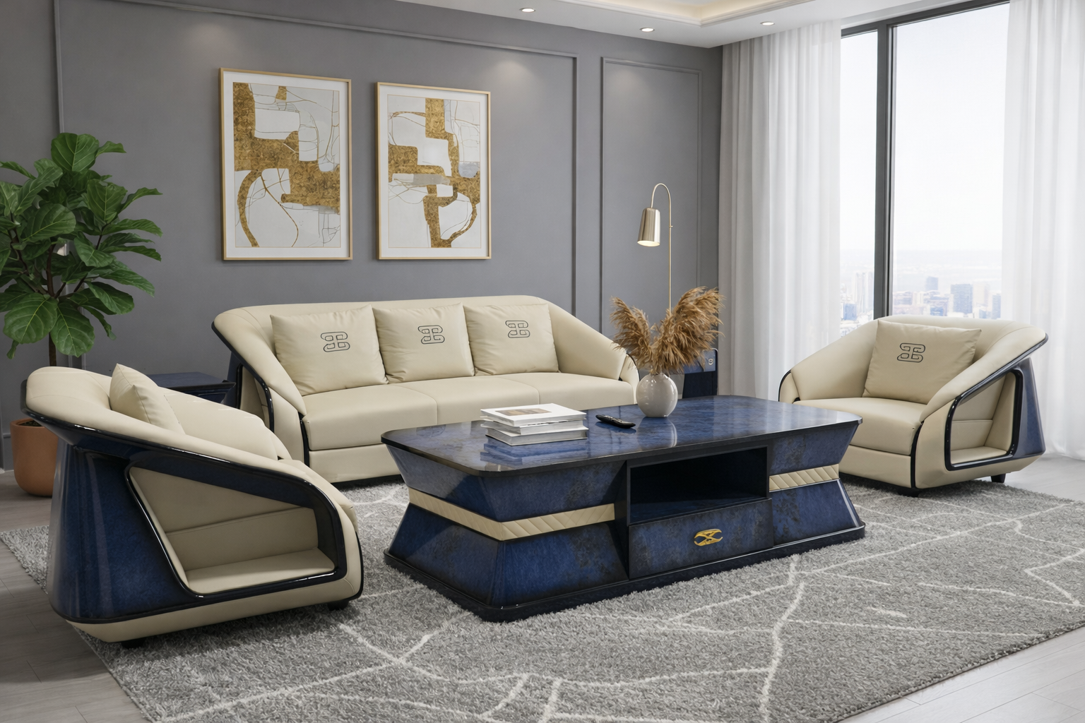 Bugatti Series – C-26 Leather Sofa