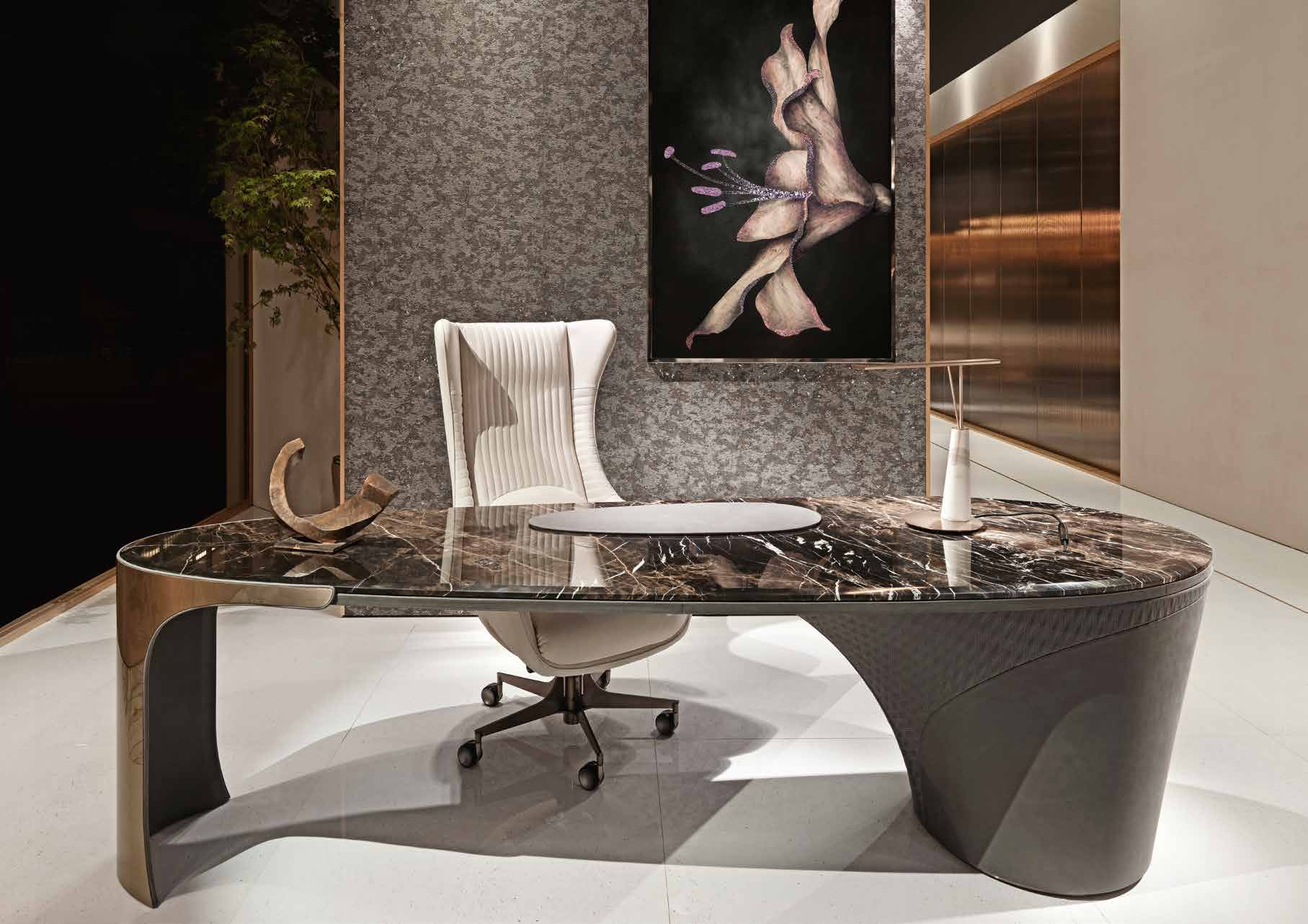 Bentley Series Luxury Office Desk with Marble Top