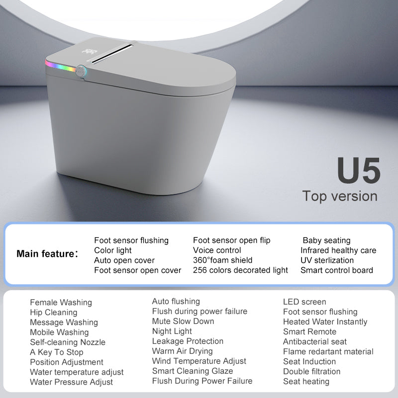U5 Smart Toilet | Intelligent Comfort Series | Grey