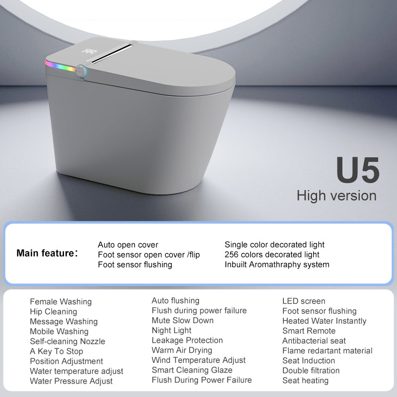 U5 Smart Toilet | Intelligent Comfort Series | Grey