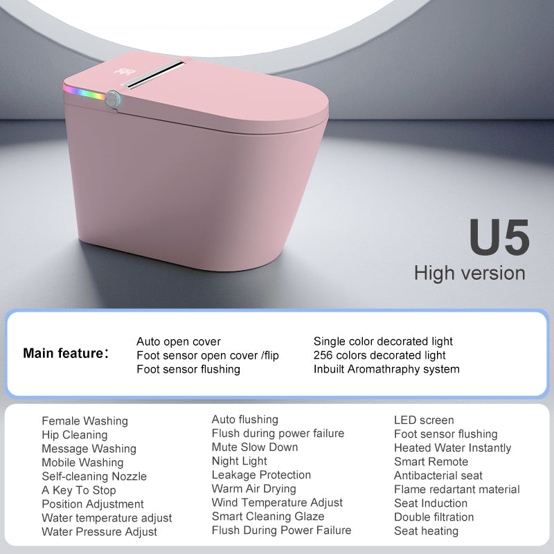U5 Smart Toilet | Intelligent Comfort Series | Pink