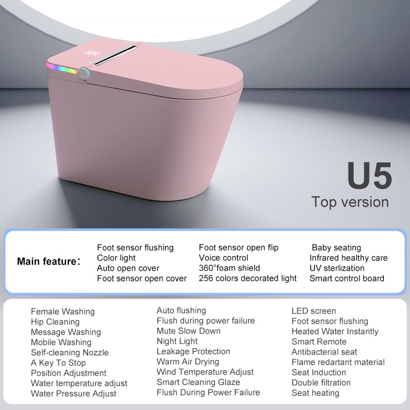 U5 Smart Toilet | Intelligent Comfort Series | Pink